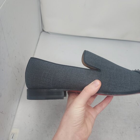 Christian Louboutin Blue Denim Black Spooky Spike MENS Loafer main image 4